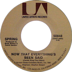 SPRING / NOW THAT EVERYTHINGS BEEN SAID [USED 7/US] 2100円