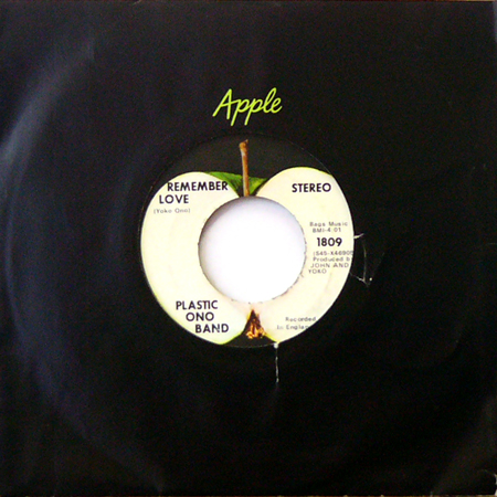 PLASTIC ONO BAND / REMEMBER LOVE(B面) [USED 7inch/US] 840円