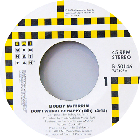 BOBBY McFERRIN / DON'T WORRY BE HAPPY [USED 7inch/US] 735円