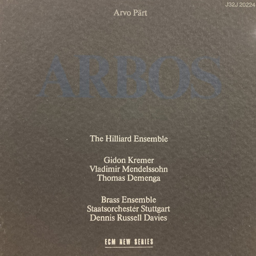 Arvo Pärt – Arbos CD (Japan Release)-